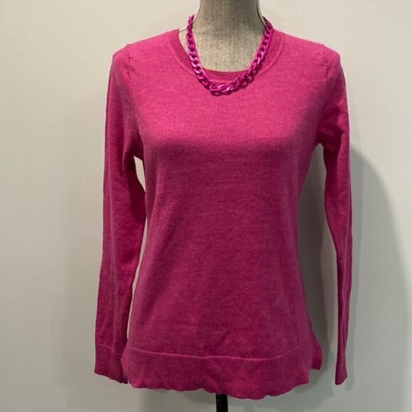 Ellen Tracy Pink Merino Wool Sweater Medium fit - Picture 2 of 13